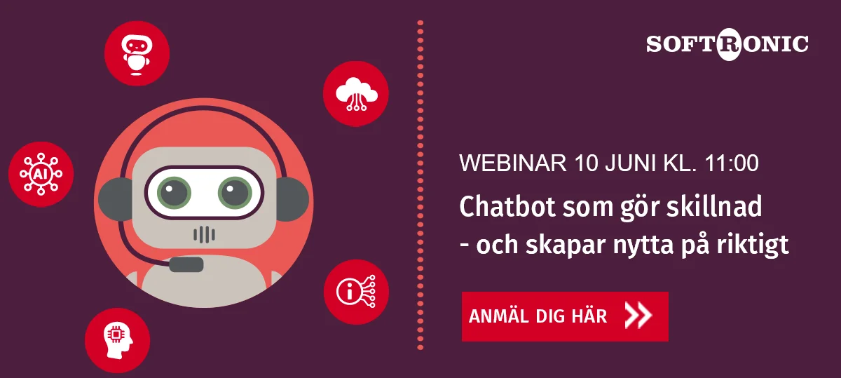 banner för webinar om chatbot